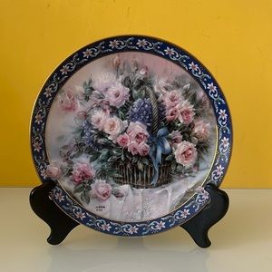 Vintage W.S. George Fine China Collectors Plate "Roses" Lena Liu #12571 U